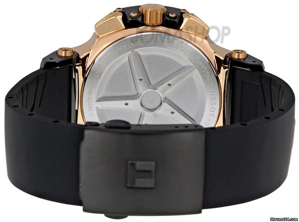replica Tissot T-Race Chronograph Rose Gold-tone Black Rubber Mens Watch T0484172705706 WATCHES 1 