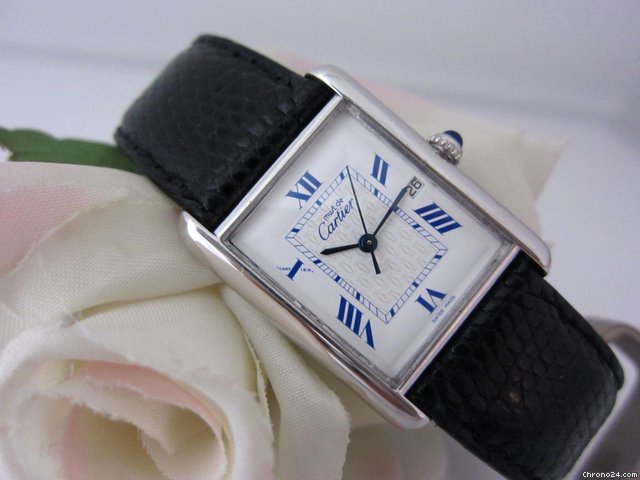Cartier Tank mit Datum Silber WATCHES 2