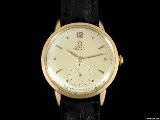 Omega 1950 OMEGA Vintage Mens Dress Watch, AUTOMATIC - 14K Gold WATCHES 2