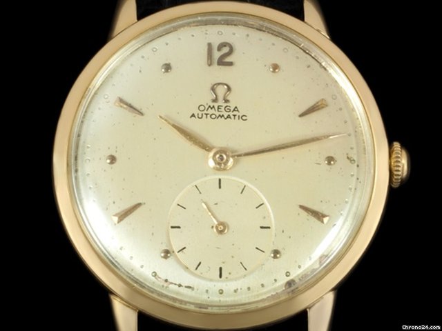 replica Omega 1950 OMEGA Vintage Mens Dress Watch, AUTOMATIC - 14K Gold WATCHES 1