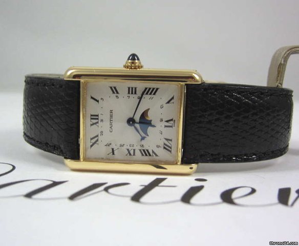 Cartier Tank m.Mondphase Datum 750K / Gold WATCHES 2
