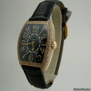 replica Franck Muller CURVEX ROSE GOLD DiAMOND BEZEL 7502 QZD WATCHES 1