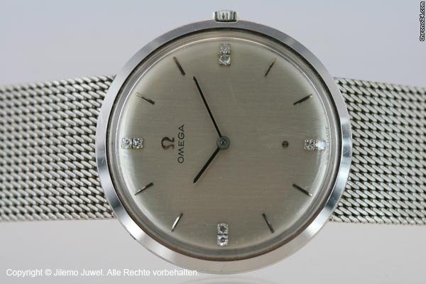replica Omega Weissgold Handaufzug mit Diamantzifferblatt WATCHES 1