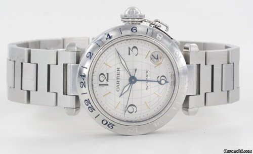 Cartier Pasha C Stahl Automatik zwei Zeitzonen GMT WATCHES 2