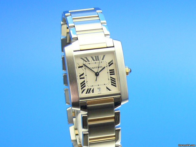 Cartier TANK FRANCAISE STAHL/GOLD AUTOMATIK-HERREN WATCHES 2