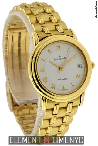 Blancpain Villeret Ladies 18k Yellow Gold 26mm White Dial WATCHES 2