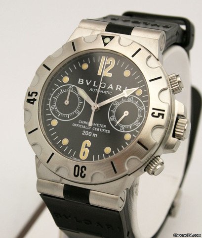 replica Bulgari Diagono SCB 38 S Pre-owned WATCHES 1