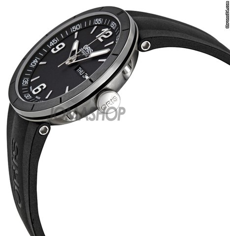 Oris TT1 Black Dial Black Rubber Strap Automatic Mens Watch 735-7651-4174RS WATCHES 2