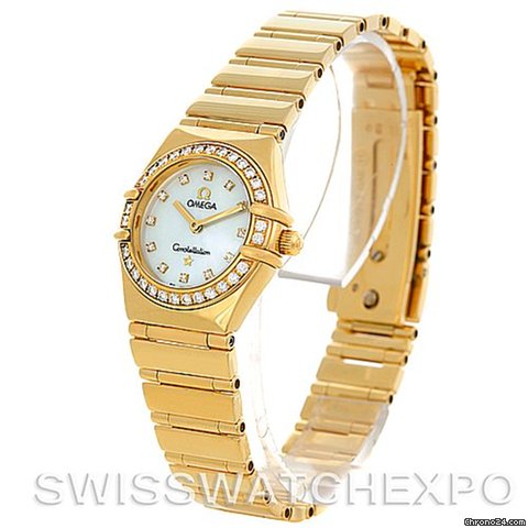replica Omega Constellation 18k Yellow Gold Diamond Mini Watch WATCHES 1