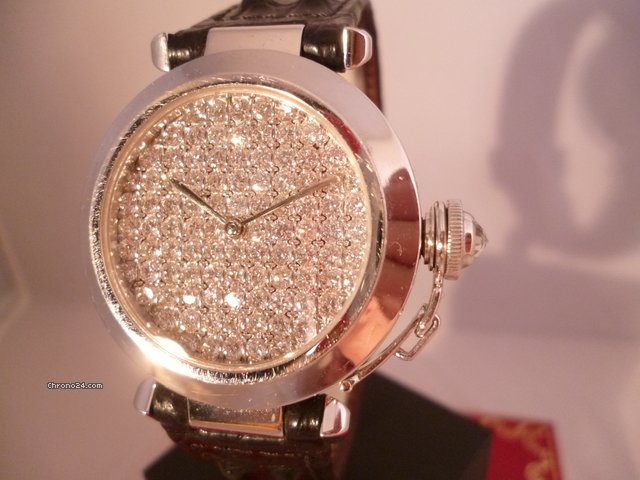 Cartier PASHA 32mm WHITE GOLD LIMITED - DIAMOND WATCHES 2