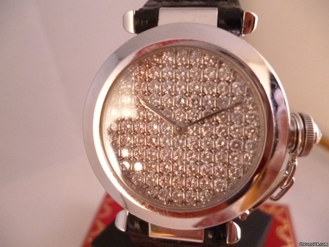 replica Cartier PASHA 32mm WHITE GOLD LIMITED - DIAMOND WATCHES 1