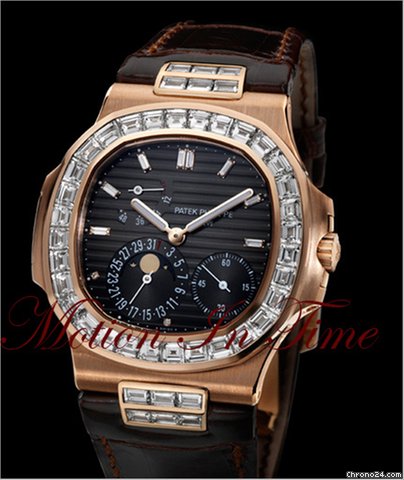 replica Patek Philippe 5724R Grande Nautilus Baguette Diamond Collection Cufflinks WATCHES 1