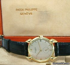 Patek Philippe HERRENUHR REF. 2432 HANDAUFZUG 18 KARAT GOLD WATCHES 2