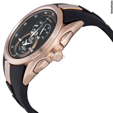 Seiko Kinetic Arctura Chronograph Black Dial Mens Watch SNL060 WATCHES 2