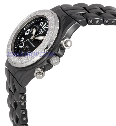 Technomarine Ceramique TechnoLady Chrono Black Ladies Watch DTLCCB02C WATCHES 2