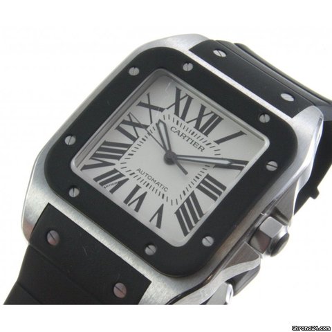 Cartier Santos 100 Herren Stahl/Kautschuk Ref. 3644/002 Neuwertig WATCHES 2