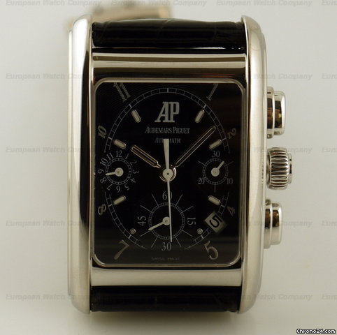 Audemars Piguet Edward Piguet Chronograph 18K White Gold Black Dial 29MM WATCHES 2
