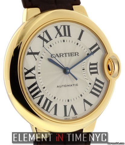 Cartier Ballon Bleu 18k Yellow Gold 36mm Silver Dial W6900356 NIB WATCHES 2