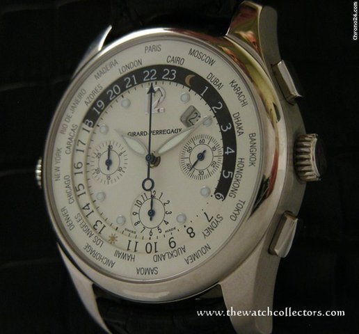 Girard Perregaux World Time Chronograph White Gold "Ref.4980"Full Set WATCHES 2