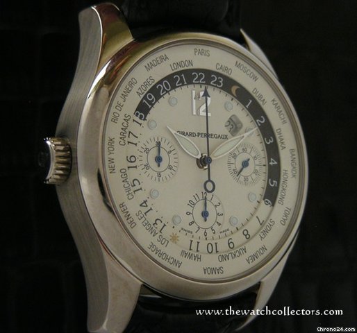 replica Girard Perregaux World Time Chronograph White Gold "Ref.4980"Full Set WATCHES 1