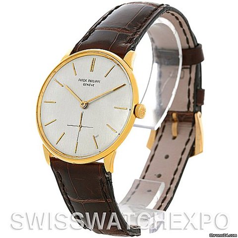 replica Patek Philippe Calatrava Vintage 18k Yellow Gold 2573/2 Watch WATCHES 1