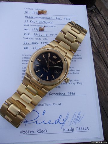 replica IWC Jumbo Ingenieur in Gelbgold WATCHES 1