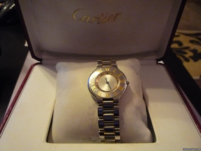 Cartier 21 Must De Cartier Gold and Steel WATCHES 2