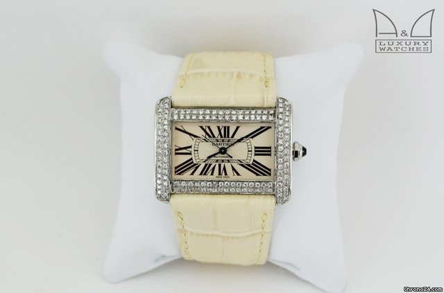 Cartier DIVAN XL ACCIAO DIAMONDS WATCHES 2