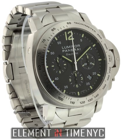 Panerai Luminor Daylight Chronograph Stainless Steel PAM 236 B+P WATCHES 2