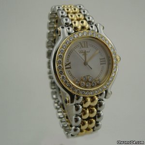 replica Chopard HAPPY SPORT STEEL & GOLD DiAMOND BEZEL WATCHES 1 