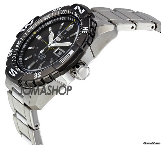 Seiko 5 Black Dial Stainless Steel Mens Watch SNZJ07 WATCHES 2