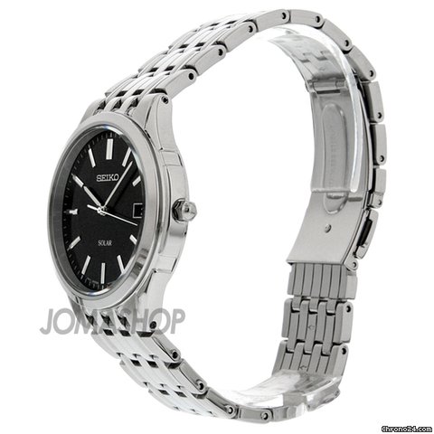 Seiko Solar Date Black Dial Mens Watch SNE127 WATCHES 2