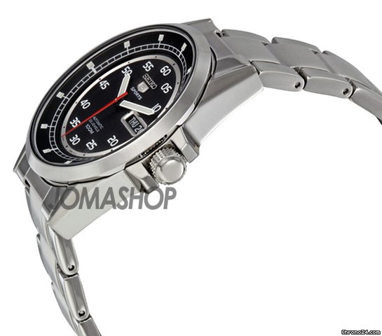 Seiko 5 Automatic Black Dial Stainless Steel Mens Watch SNZH23 WATCHES 2