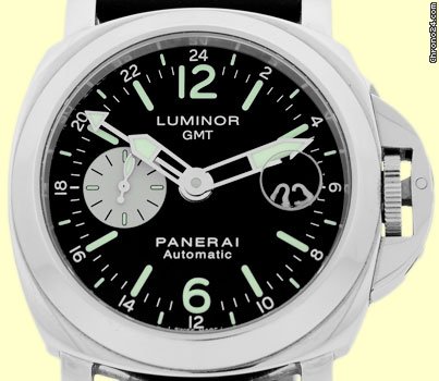 Panerai Gent's Stainless Steel 44mm Luminor GMT PAM 88 WATCHES 2