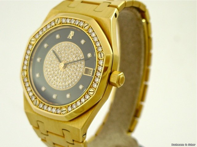 Audemars Piguet Royal Oak, Man Size, 18k Yellow Gold, Diamond Set WATCHES 2