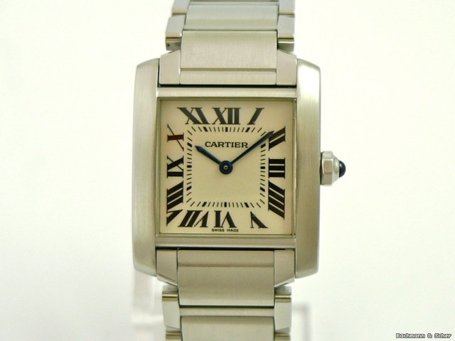 replica Cartier Tank Francaise, Medium Size, Stainless Steel WATCHES 1