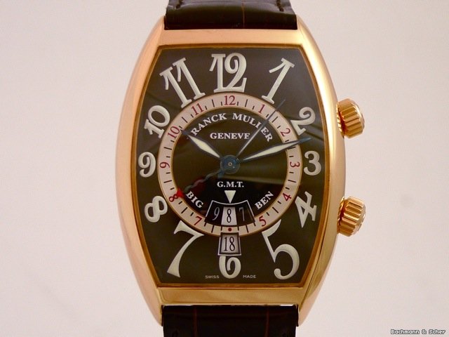 replica Franck Muller Casablanca, Big Ben, Alarm, GMT, 18k Rose Gold WATCHES 1