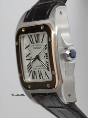 Cartier Santos 100 18K/PG Mid-Size / stk#40758 WATCHES 2