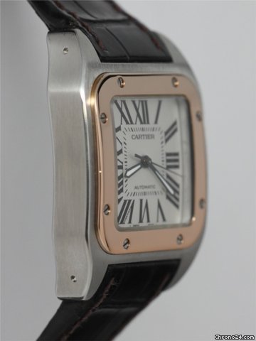 replica Cartier Santos 100 18K/PG Mid-Size / stk#40758 WATCHES 1