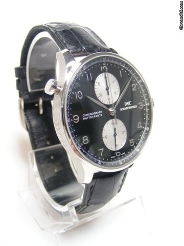 replica IWC Portugaise chronographe rattrapante/split second white gold/or blanc limited edition 100 pieces cadran noir/black dial WATCHES 1