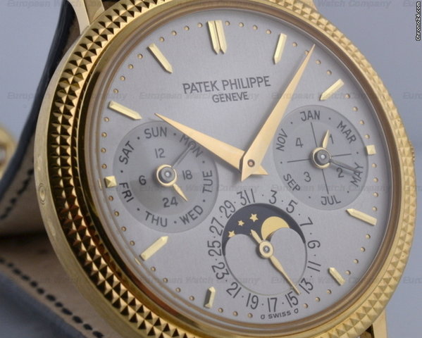 Patek Philippe Perpetual Calendar 5039J 18K YG Hobnail Bezel WATCHES 2