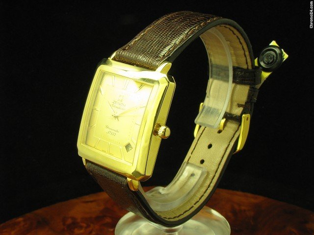 Zenith 18kt Gold Chronometer Carre Herrenuhr; Limitiert WATCHES 2