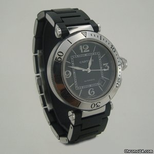 replica Cartier PASHA SEATiMER STEEL & RUBBER BOX & PAPERS 41 mm WATCHES 1