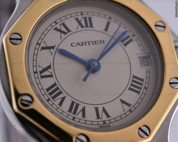 Cartier Ladies Santos 2 Tone Quartz WATCHES 2