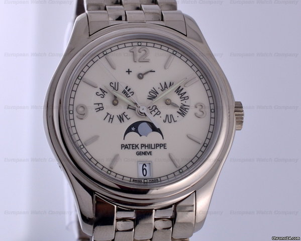 Patek Philippe Annual Calendar 18K WG/WG Porcelain Dial WATCHES 2