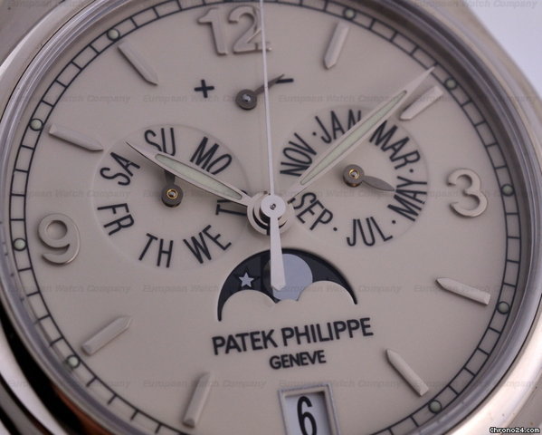 replica Patek Philippe Annual Calendar 18K WG/WG Porcelain Dial WATCHES 1