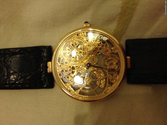 Patek Philippe FINE AND RARE GOLD AUTOMATIC SKELETONISED WRISTWATCH MOVEMEN WATCHES 2