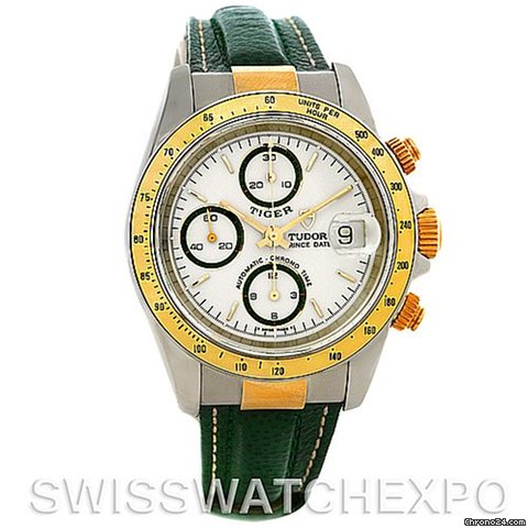 Tudor Tiger Woods Chronograph Steel And 18 Yellow Gold 79263 Watch WATCHES 2