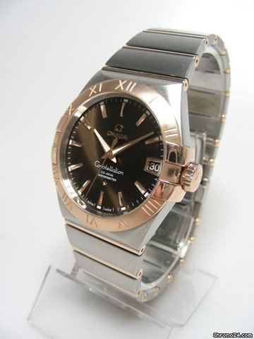 Omega Constellation Co-Axial big size or rose gold/steel cadran marron/brun dial WATCHES 2