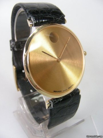 replica Movado Museum vintage grande taille yellow gold extra plate WATCHES 1